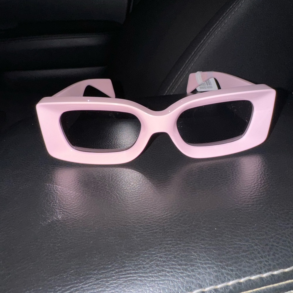 Versace Pink Chunky Rectangular Glasses